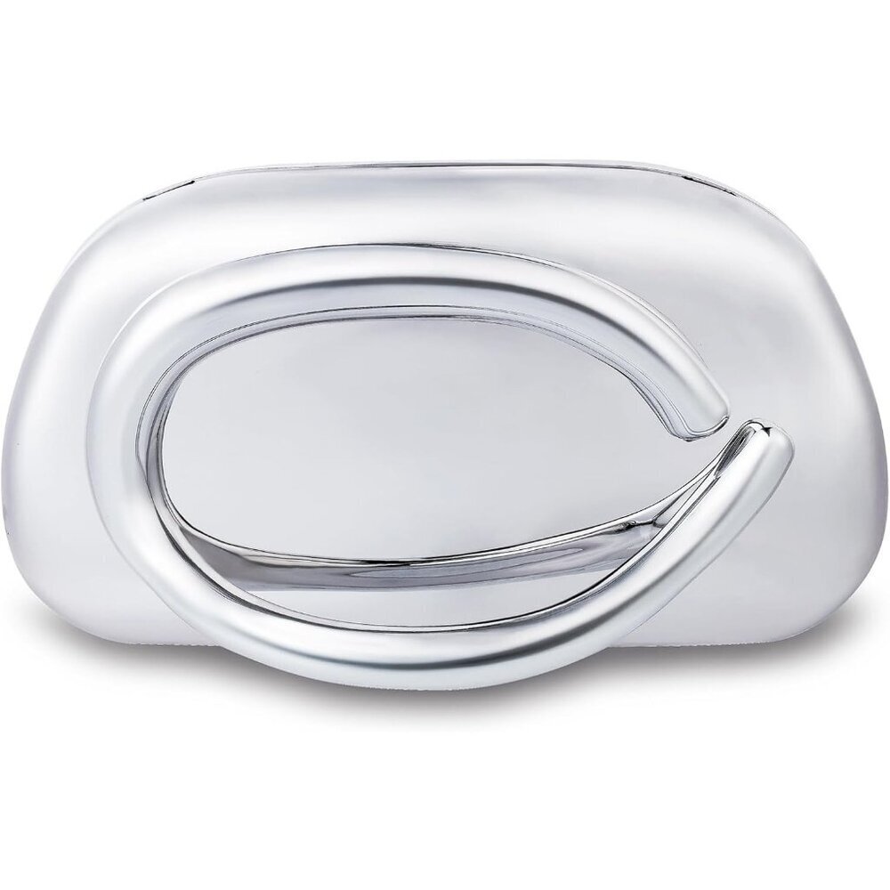Women's Silver Formal Evening Lightweight Stylish High Quality Party Clutch